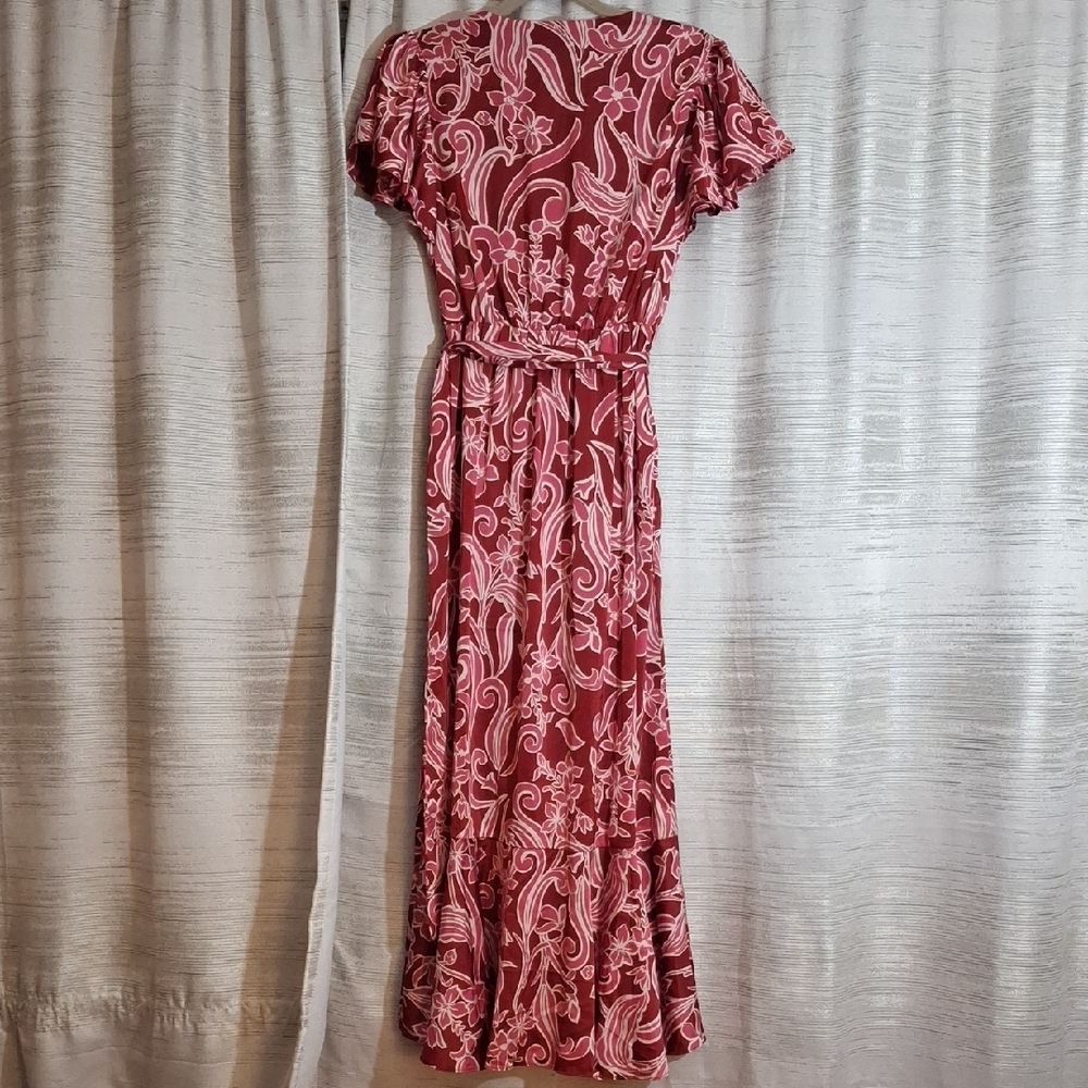 Nicole Miller Pink Paisley Wrap Cocktail Dress XS - Picture 5 of 5